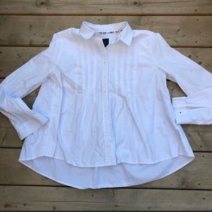 Anthropologie Maeve white dress shirt size 10